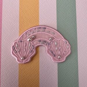 Pink Embroidered Rainbow Patch